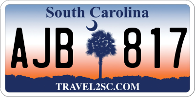 SC license plate AJB817