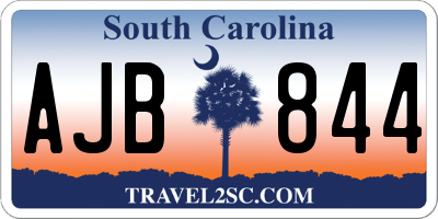 SC license plate AJB844