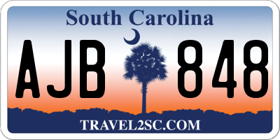 SC license plate AJB848
