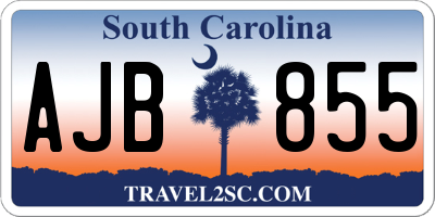 SC license plate AJB855