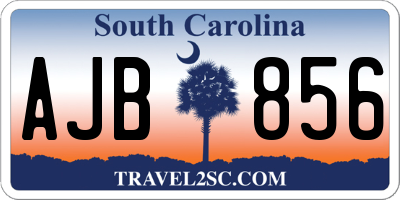 SC license plate AJB856