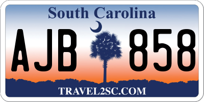 SC license plate AJB858