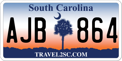 SC license plate AJB864