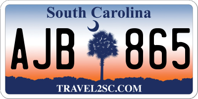 SC license plate AJB865