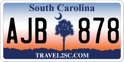 SC license plate AJB878