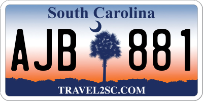 SC license plate AJB881