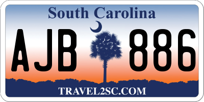 SC license plate AJB886