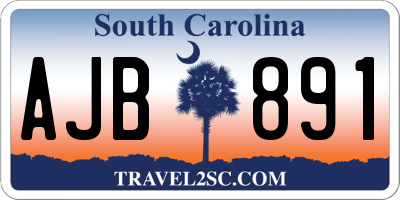 SC license plate AJB891