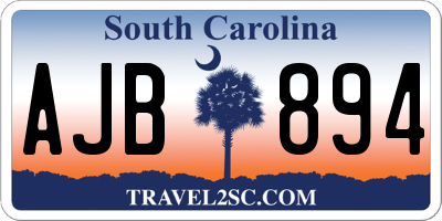 SC license plate AJB894