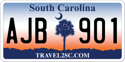 SC license plate AJB901