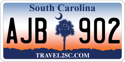 SC license plate AJB902
