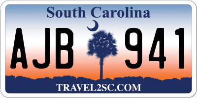 SC license plate AJB941