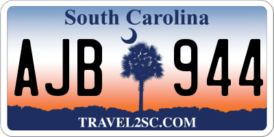 SC license plate AJB944
