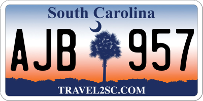 SC license plate AJB957