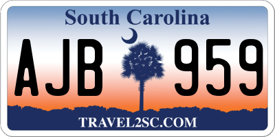 SC license plate AJB959