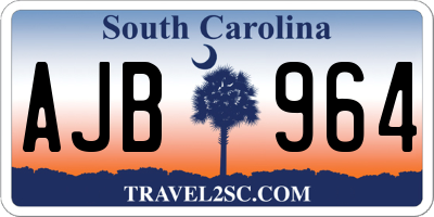 SC license plate AJB964
