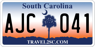 SC license plate AJC041
