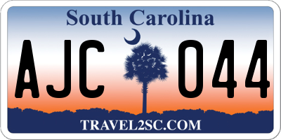SC license plate AJC044