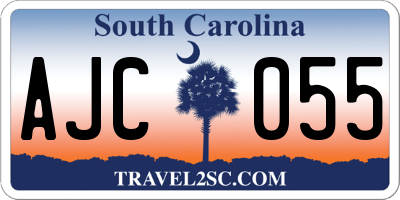 SC license plate AJC055