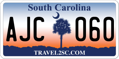 SC license plate AJC060