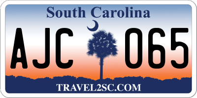 SC license plate AJC065