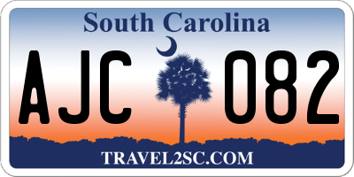 SC license plate AJC082