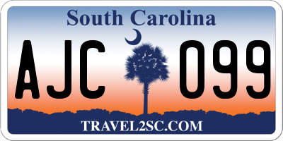 SC license plate AJC099