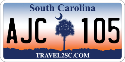 SC license plate AJC105