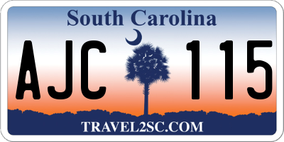 SC license plate AJC115