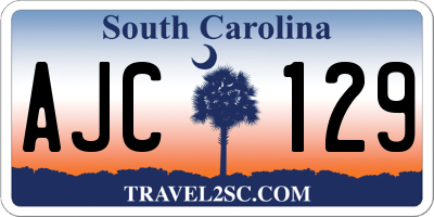 SC license plate AJC129