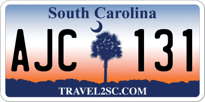 SC license plate AJC131