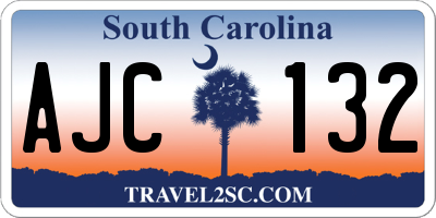 SC license plate AJC132