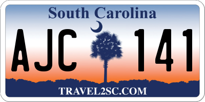 SC license plate AJC141