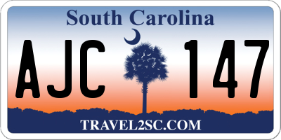 SC license plate AJC147