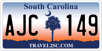 SC license plate AJC149