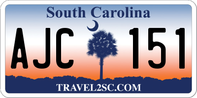 SC license plate AJC151