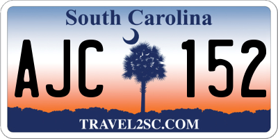 SC license plate AJC152