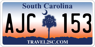 SC license plate AJC153
