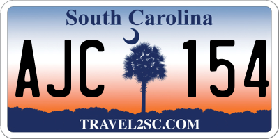 SC license plate AJC154