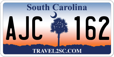 SC license plate AJC162