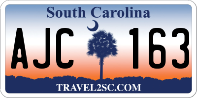 SC license plate AJC163
