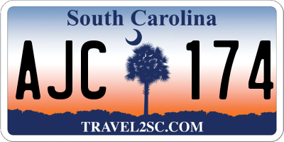 SC license plate AJC174