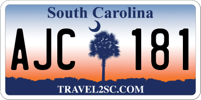 SC license plate AJC181