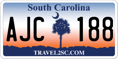 SC license plate AJC188