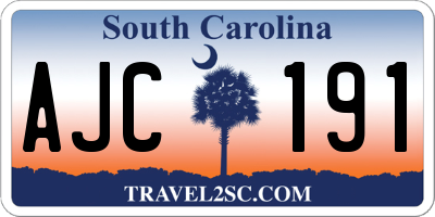 SC license plate AJC191