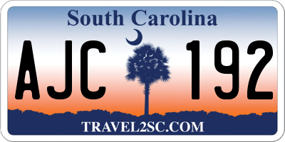 SC license plate AJC192
