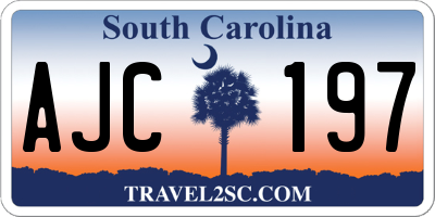 SC license plate AJC197
