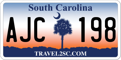 SC license plate AJC198
