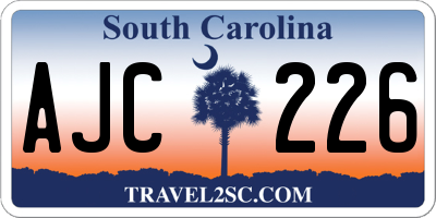 SC license plate AJC226
