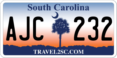 SC license plate AJC232
